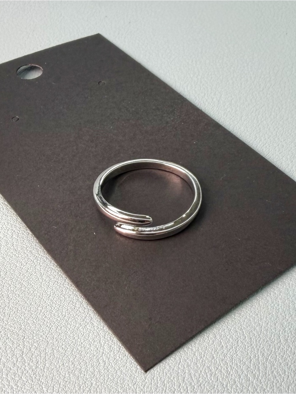 Open Wrap Ring in Silver Tone - Contemporary Style
